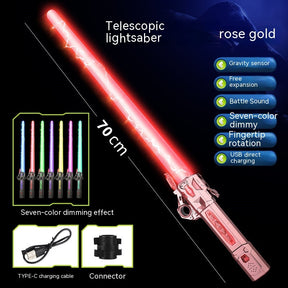 Laser Sword Two-in-one Luminous Toy Telescopic Light Stick