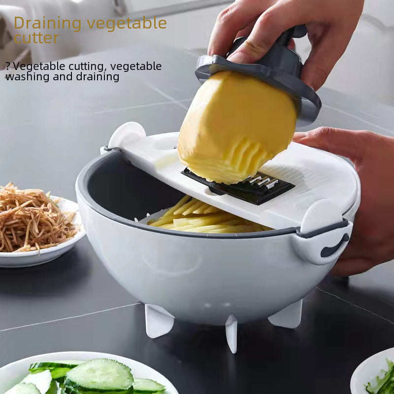 Kitchen Fruit And Vegetable Shredder Multi-function Grater Draining Basket