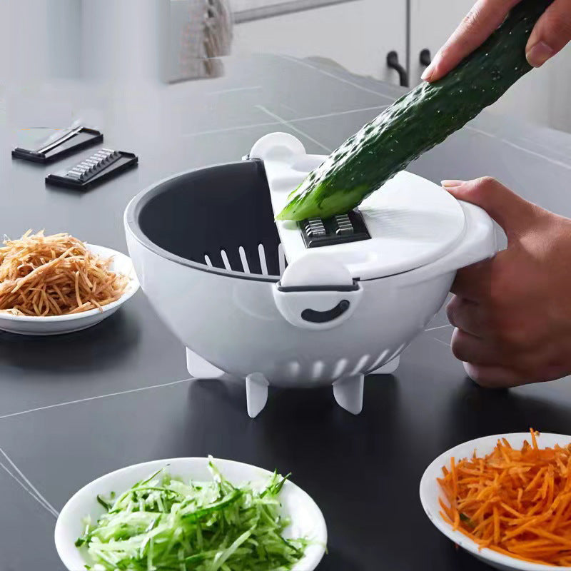 Kitchen Fruit And Vegetable Shredder Multi-function Grater Draining Basket