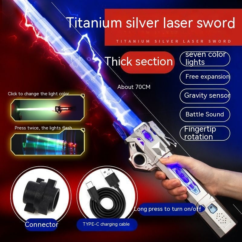 Laser Sword Two-in-one Luminous Toy Telescopic Light Stick